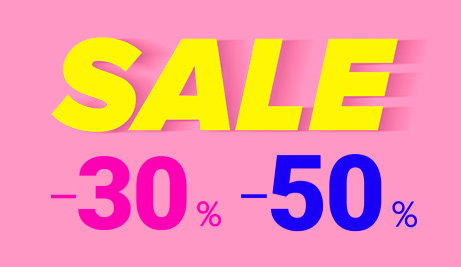 SALE –30% –50%