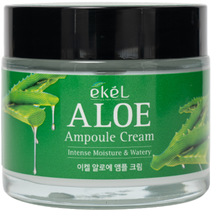Ekel~Интенсивно увлажняющий и успокаивающий крем с алоэ~Aloe Ampule Cream Intense Moisture & Watery