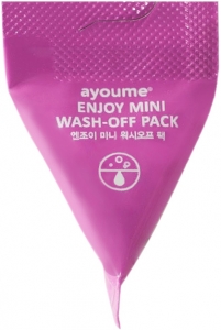 Ayoume~Успокаивающая смываемая маска с каламином~Enjoy Mini Wash-Off Pack, 3г