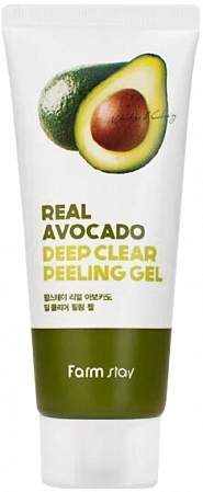 FarmStay~Отшелушивающий пилинг-гель с экстрактом авокадо~Real Avocado Deep Clear Peeling Gel