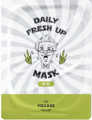 VILLAGE 11 FACTORY~Увлажняющая тканевая маска с экстрактом алоэ~Daily Fresh up Mask Aloe