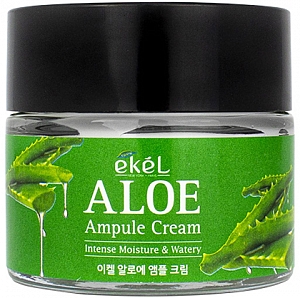 Ekel~Интенсивно увлажняющий и успокаивающий крем с алоэ~Aloe Ampule Cream Intense Moisture & Watery
