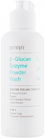 Petitfee~Очищающая энзимная пудра с бета-глюканом~β-Glucan Enzyme Powder Wash