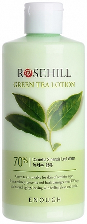 Enough~Успокаивающий лосьон-эмульсия с экстрактом зеленого чая~RoseHill Green Tea Lotion